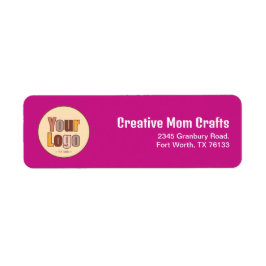 Etiqueta Dirección de devolución de plantilla de logotipo p