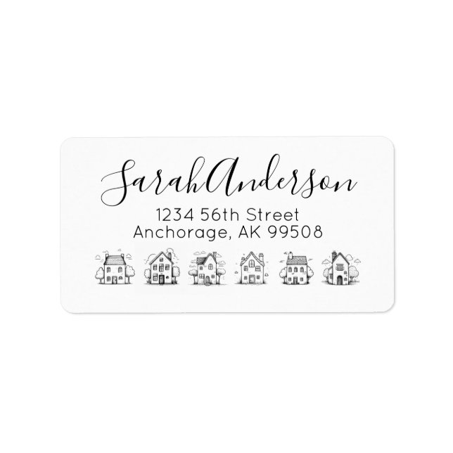 Etiqueta Dirección de devolución de propiedades inmobiliari (Frente)