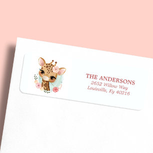 Etiqueta Dirección de devolución de regalo de baby shower d