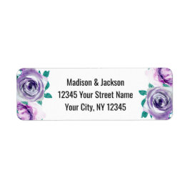Etiqueta Dirección de devolución de Rosa floral de fábrica 