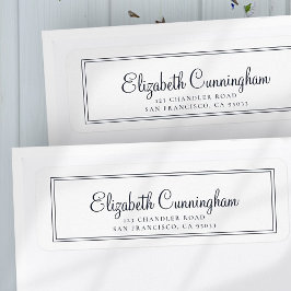 Etiqueta Dirección de devolución de script curvo simple