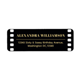 Etiqueta Dirección de devolución de Sixty&Sassy Black Gold 