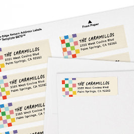 Etiqueta Dirección de devolución de tablero de cheques de c