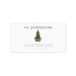 Etiqueta Dirección de devolución de vacaciones de árbol de