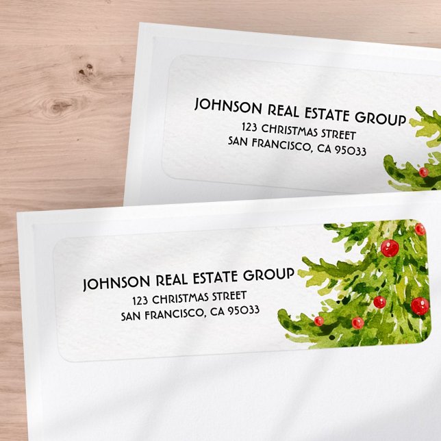 Etiqueta Dirección de devolución de vacaciones de árbol de  (Subido por el creador)