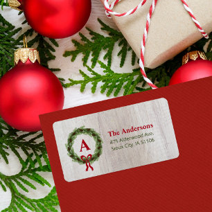 Etiqueta Dirección de devolución de vacaciones de monograma