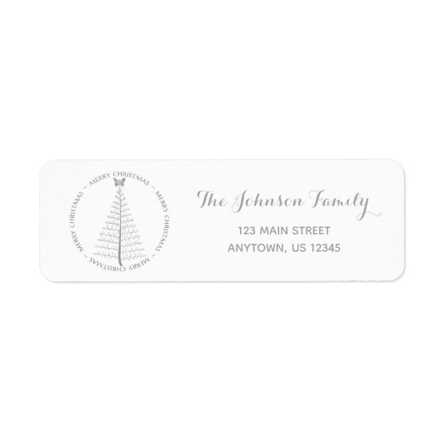 Etiqueta Dirección de devolución de vacaciones de Personali (Frente)