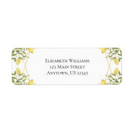 Etiqueta Dirección de devolución de verde de lemones