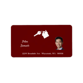 Etiqueta Dirección de devolución del agente inmobiliario pr