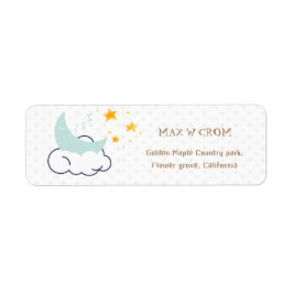 Etiqueta Dirección de devolución del bebé de la noche de la