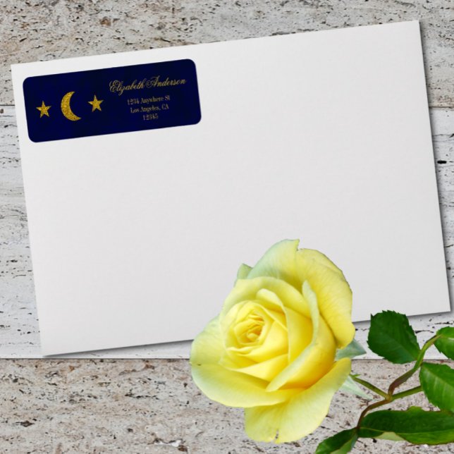 Etiqueta Dirección de devolución del Boda Celestial Night S (Subido por el creador)