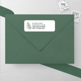 Etiqueta Dirección de devolución del Boda de bifurcación de