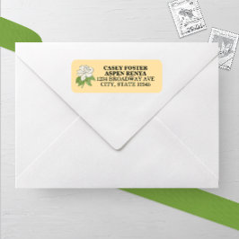 Etiqueta Dirección de devolución del Boda de flor de Magnol