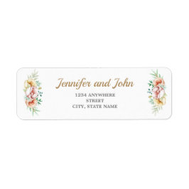 Etiqueta Dirección de devolución del Boda de follaje Eucaly