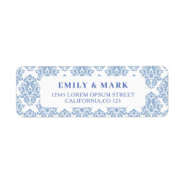 Etiqueta Dirección de devolución del Boda de limón mediterr