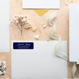 Etiqueta Dirección de devolución del Boda de nombres con es