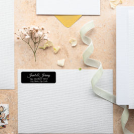 Etiqueta Dirección de devolución del Boda de nombres con es