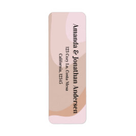 Etiqueta Dirección de devolución del Boda de ondas retro ro