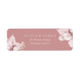Etiqueta Dirección de devolución del Boda de Petales de flo