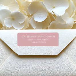 Etiqueta Dirección de devolución del Boda de tipografía ros