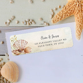 Etiqueta Dirección de devolución del Boda de Watercolor Bea