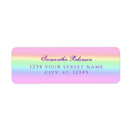 Etiqueta Dirección de devolución del degradado de arcoiris