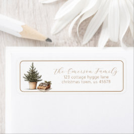 Etiqueta Dirección de devolución del hipogloso de la cabaña