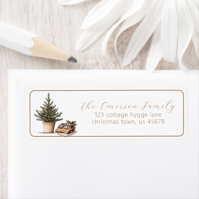 Etiqueta Dirección de devolución del hipogloso de la cabaña (In situ)