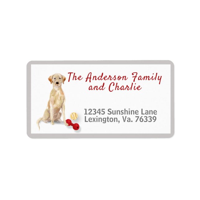 Etiqueta Dirección de devolución del hogar del usuario de l (Frente)