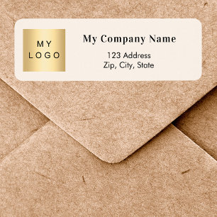 Etiqueta Dirección de devolución del logotipo empresarial d