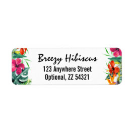 Etiqueta Dirección de devolución del paraíso tropical de fl