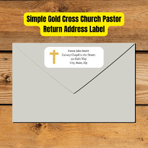 Etiqueta Dirección de devolución del Pastor de la cruz de o