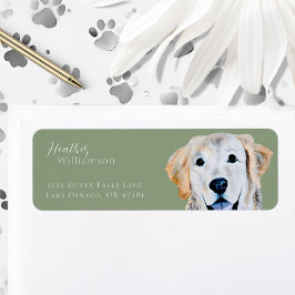 Etiqueta Dirección de devolución del perro de la colección 