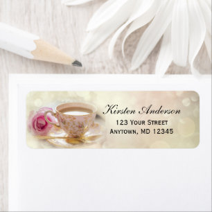 Etiqueta Dirección de devolución del Personalizado del té d