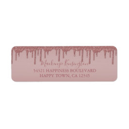 Etiqueta Dirección de devolución del Purpurina de goteo de 