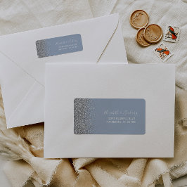 Etiqueta Dirección de devolución del Purpurina Dusty Blue S