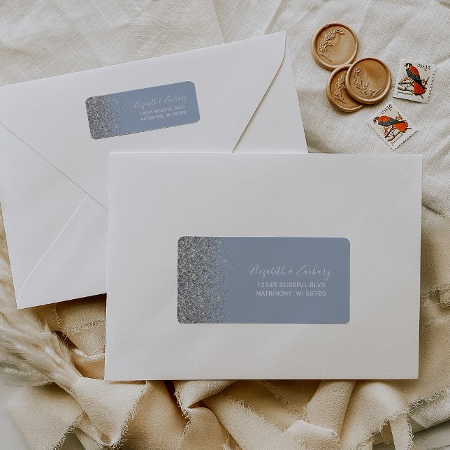 Etiqueta Dirección de devolución del Purpurina Dusty Blue S (Subido por el creador)