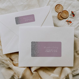 Etiqueta Dirección de devolución del Purpurina Dusty Purple