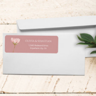 Etiqueta Dirección de devolución del Rosa Wildflower Boho D