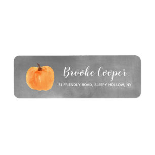 Etiqueta Dirección de devolución del tablero de calabaza de