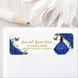 Etiqueta Dirección de devolución del vestido floral azul re<br><div class="desc">Personalice estas hermosas etiquetas de dirección floral azul real fácil y rápidamente. Simplemente haga clic en el botón "Editar usando herramientas de diseño" para modificar el texto, la redacción, el estilo de fuente, el tamaño de fuente y el color de fuente. También puede agregar o quitar texto y mover o...</div>