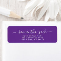 Dirección de devolución elegante y personalizada a