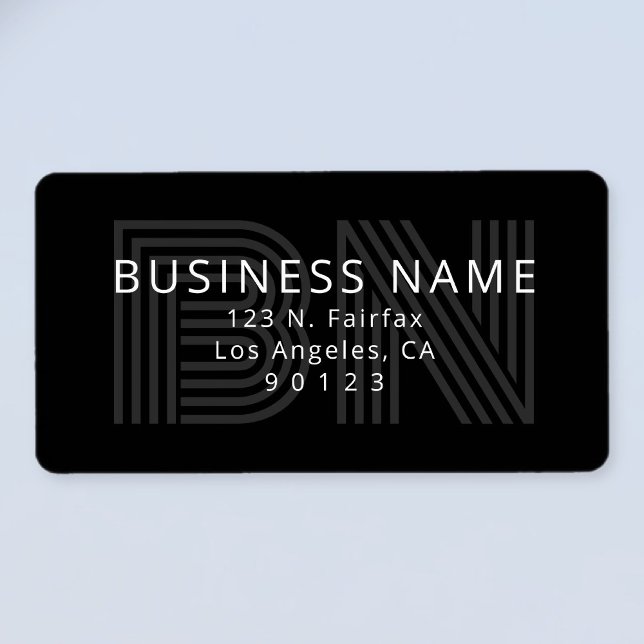 Etiqueta Dirección de devolución exclusiva de monograma ret (Subido por el creador)