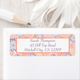 Etiqueta Dirección de devolución floral