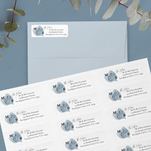 Etiqueta Dirección de devolución futura Sr y Sra Eucalipto 