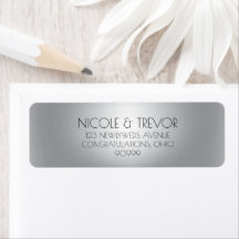 Dirección de devolución gris moderna personalizada