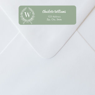 Etiqueta Dirección de devolución inicial de la aguja verde