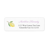 Dirección de devolución Lilas Limones Minimalistas