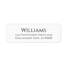 Dirección de devolución Minimalista clásica