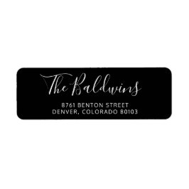 Etiqueta Dirección de devolución moderna de nombre de scrip